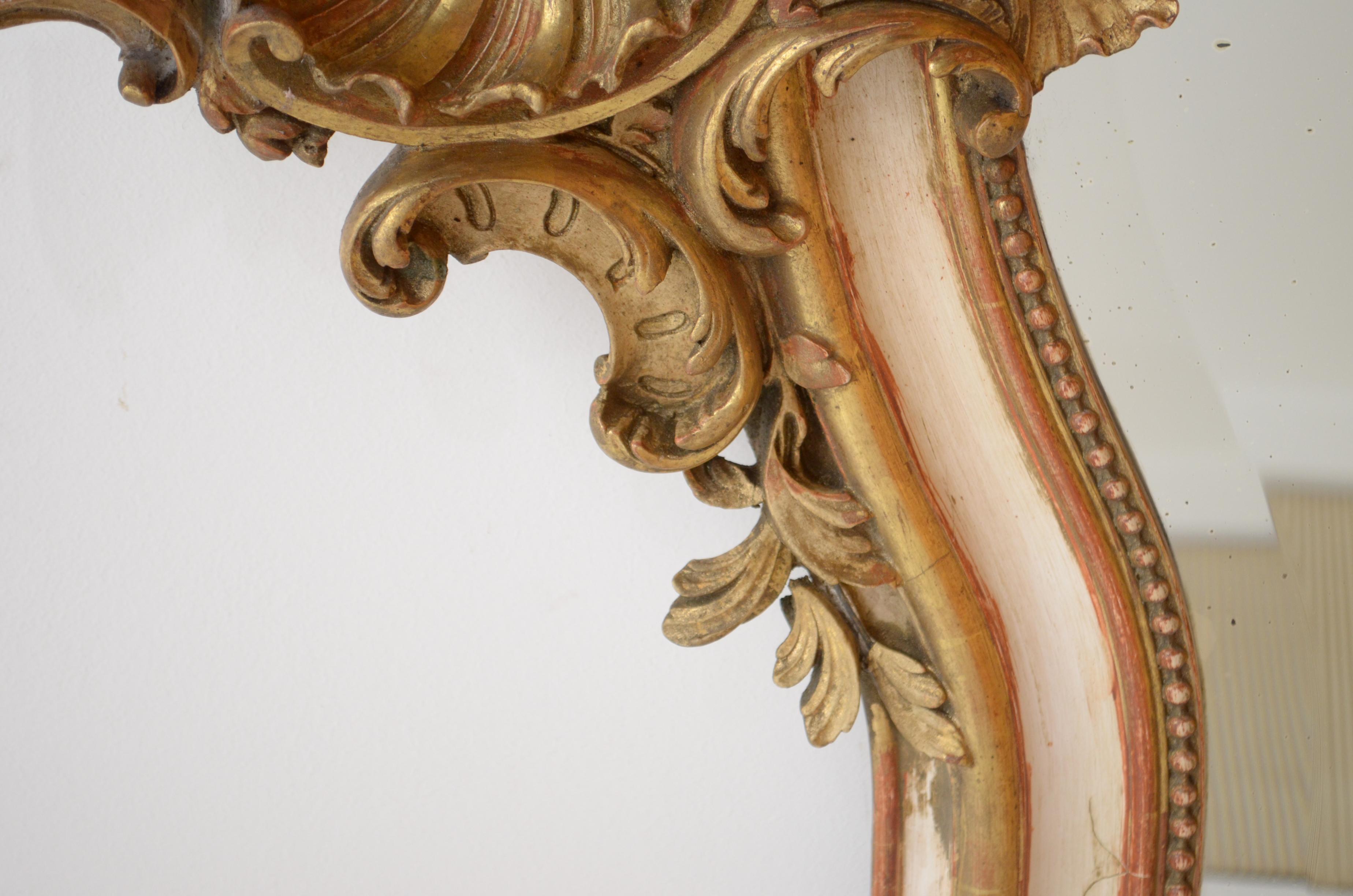Antique 19th Century Chateau Wall Mirror H157cm en Bueno estado para la venta en High Peak, GB