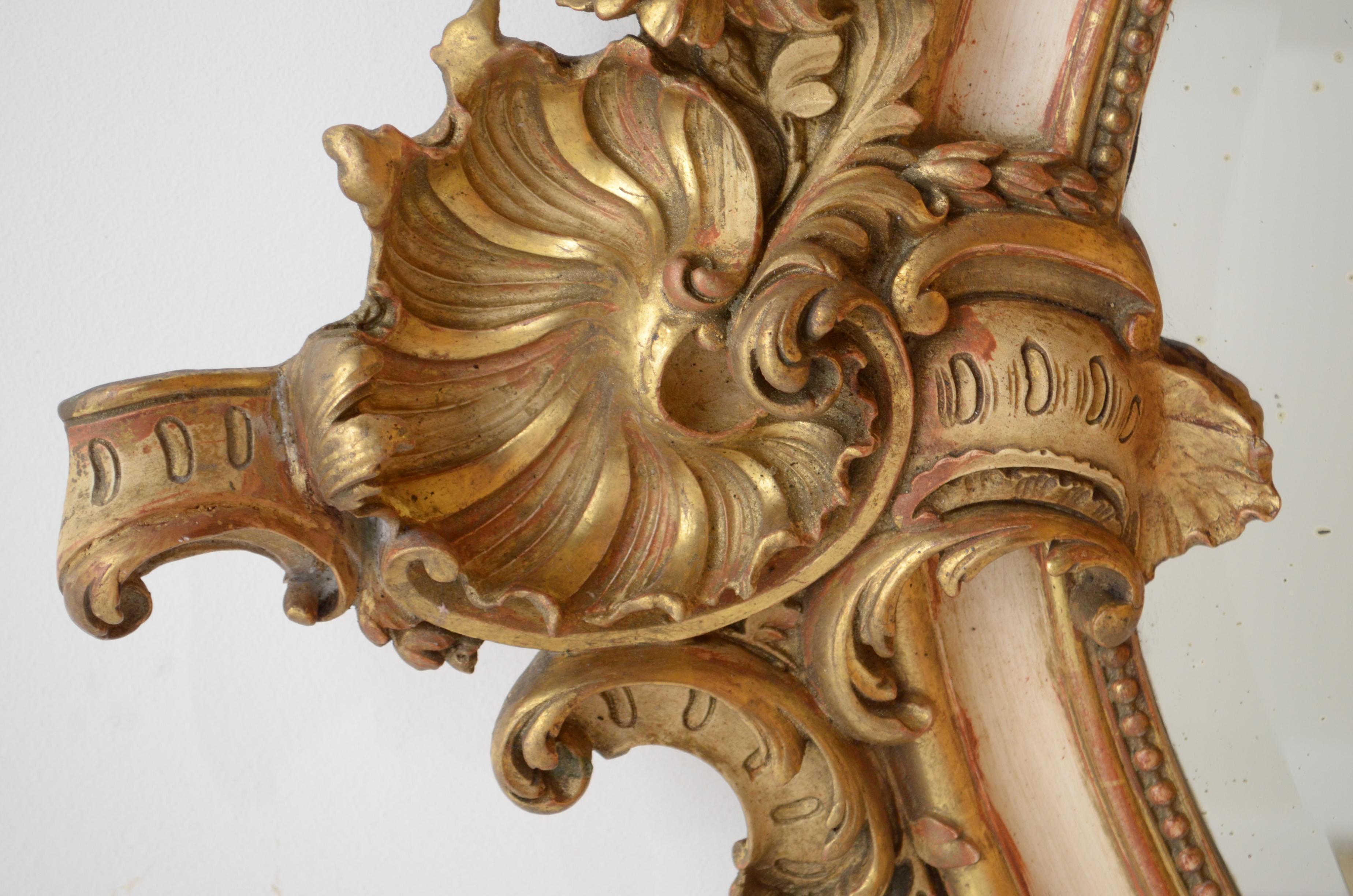 Antique 19th Century Chateau Wall Mirror H157cm en venta 1