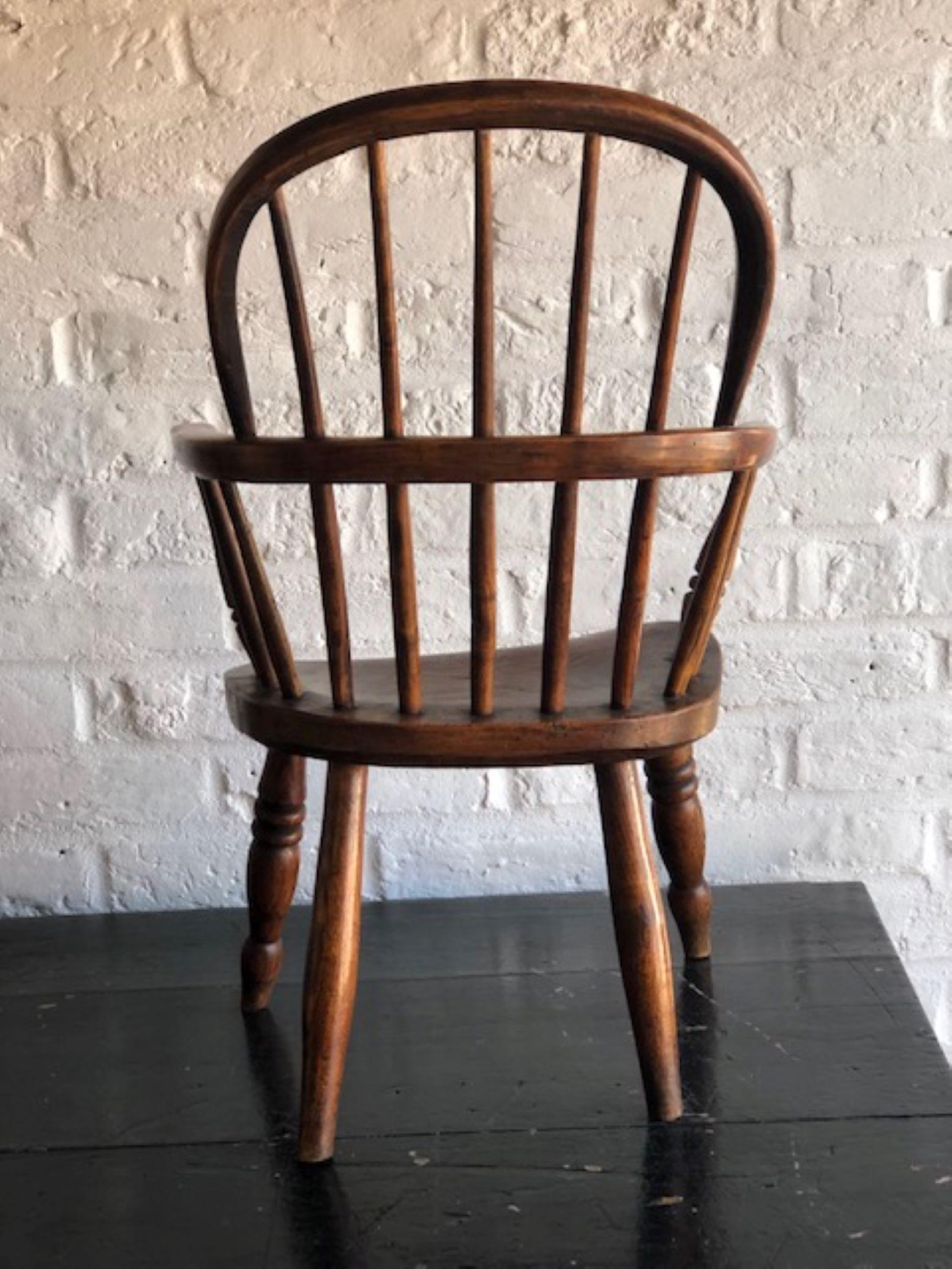 Late 19th Century Antique 19th Century Child’s Windsor Armchair, English, 1870 For Sale
