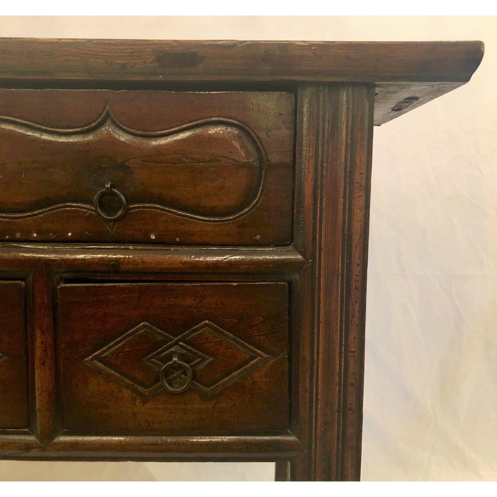 Wood Antique 19th Century Chinese Altar Table For Sale