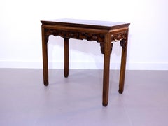 Antique 19th Century Chinese Console Hall Table Fruitwood