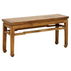 Antique 19th Century Chinese Elm Asian Ming Bench