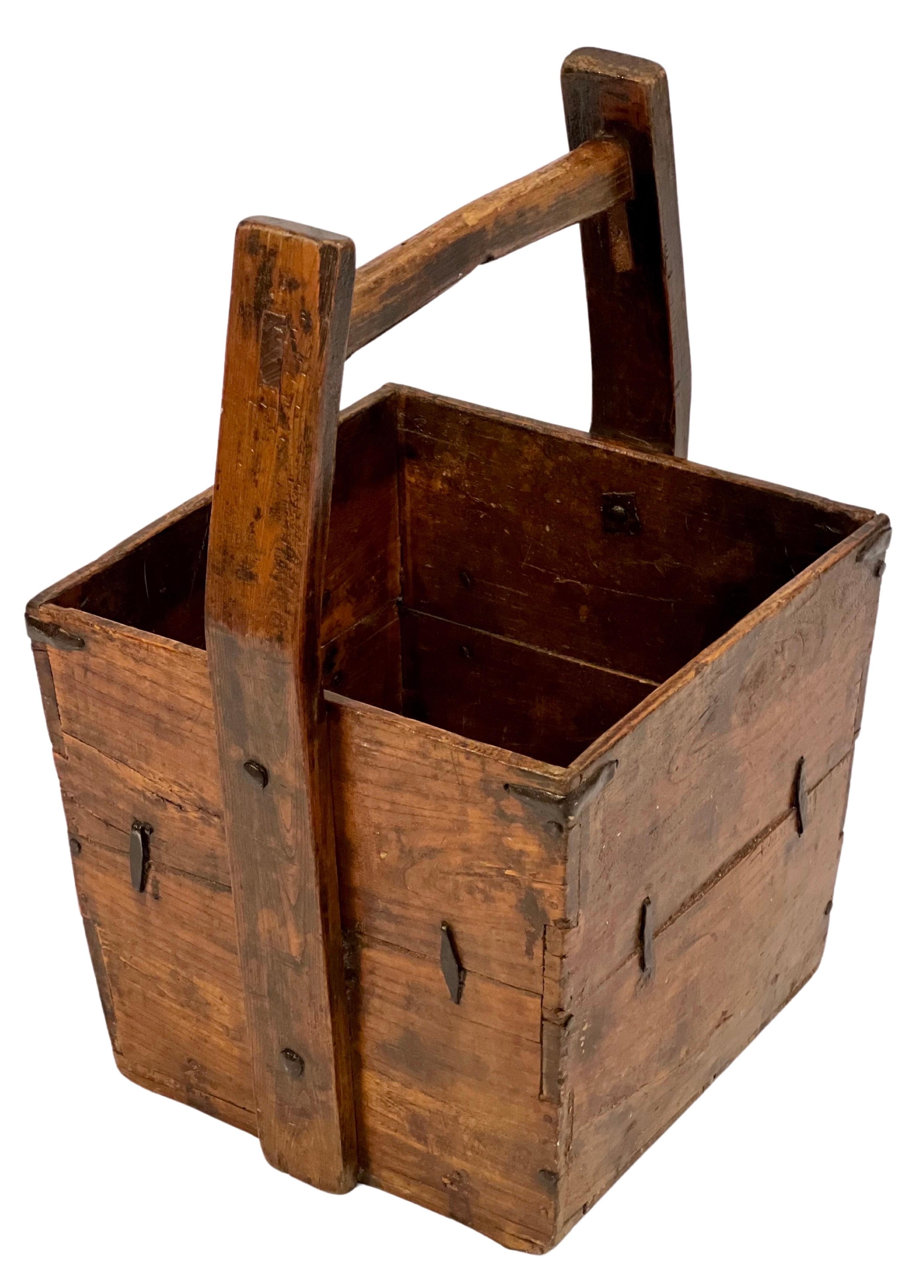 antique rice bucket