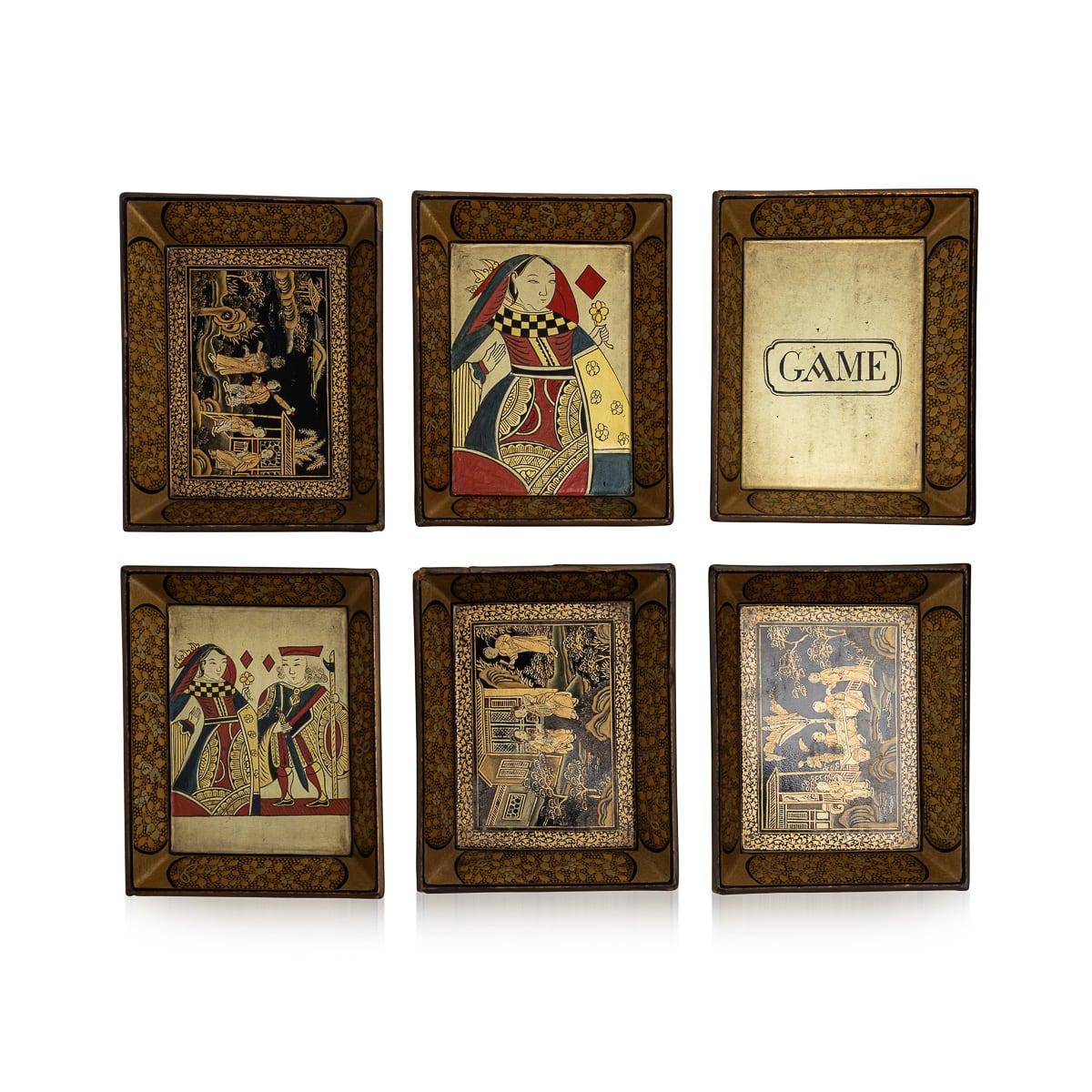 Antique 19th Century Chinese Lacquered Games Box c.1890 For Sale 8