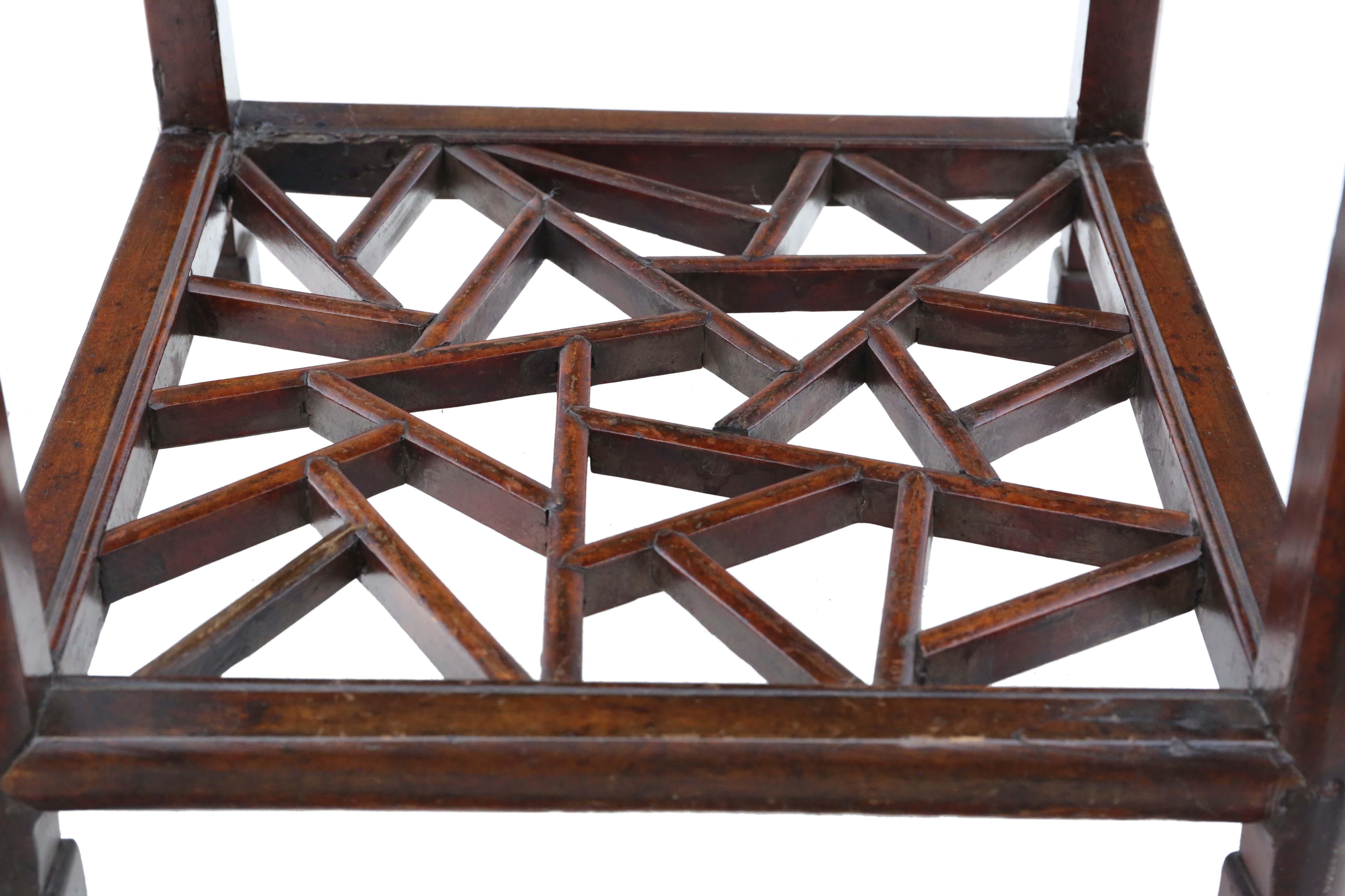 Elm Antique 19th Century Chinese oriental elm side occasional table stand