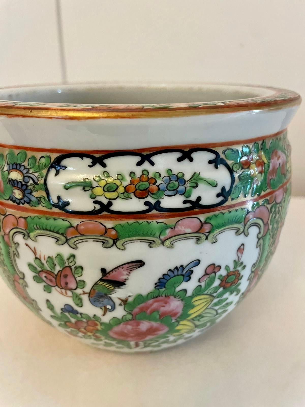Antique 19th Century Chinese Quality Canton Famille Rose Jardinière In Good Condition For Sale In Suffolk, GB