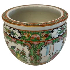 Antiquité 19ème siècle Canton Famille Rose Qualité Chinoise Jardinière