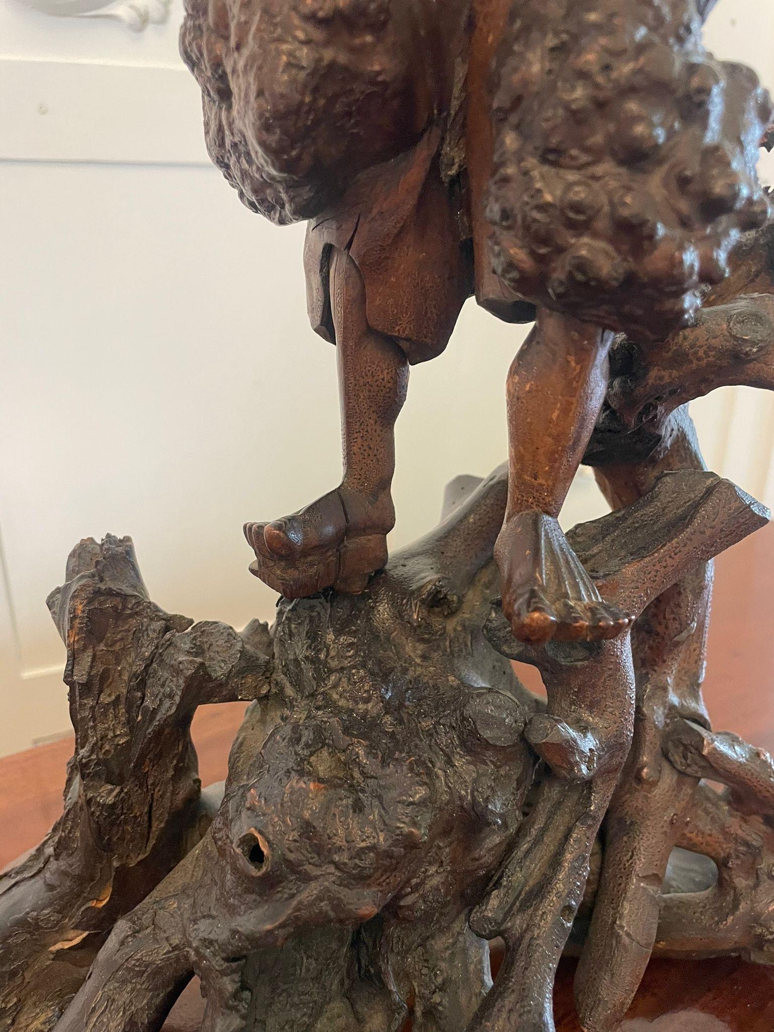 Antico intaglio di radice cinese del XIX secolo In condizioni buone in vendita a Suffolk, GB