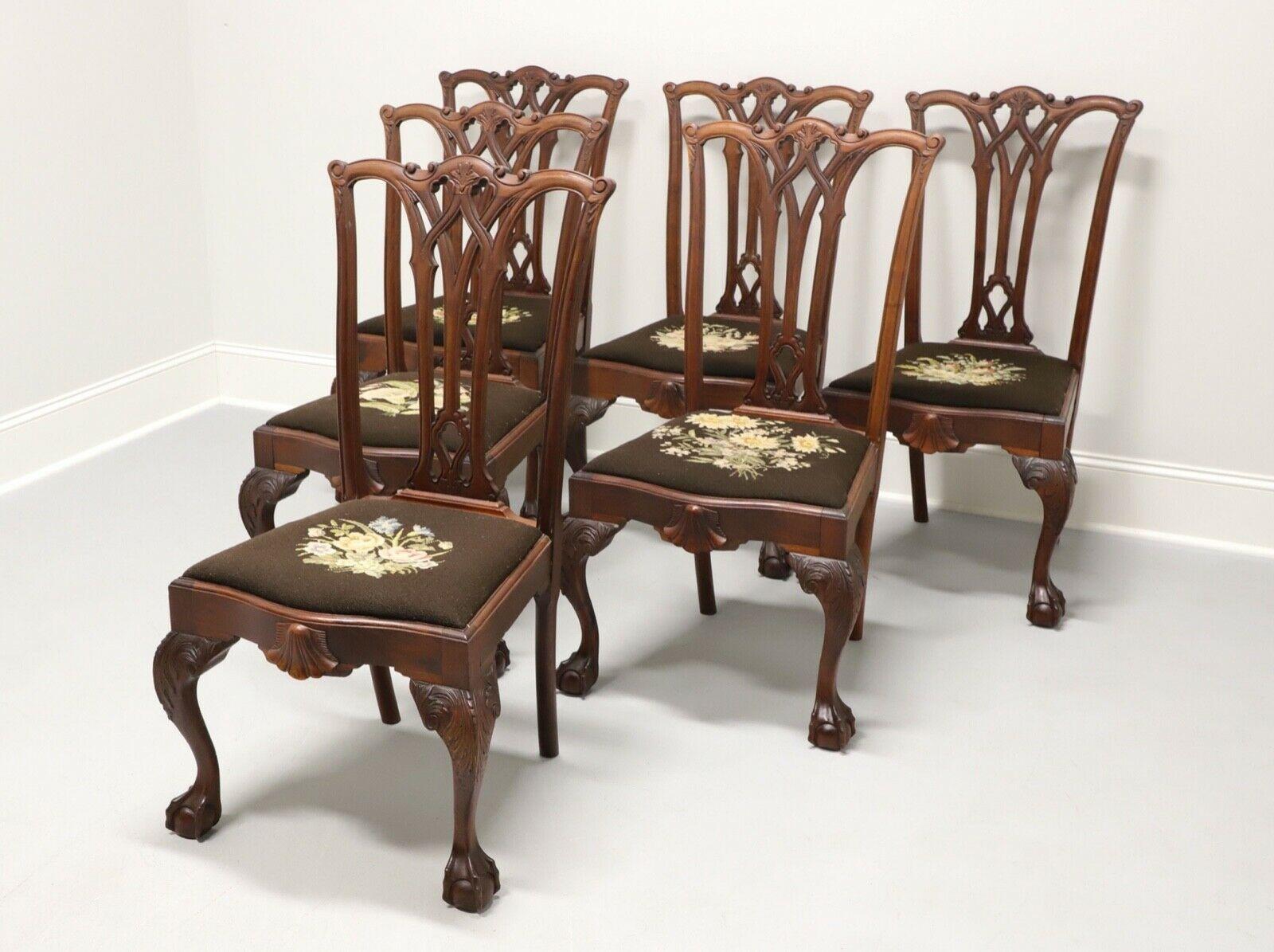 Antique 19th Century Chippendale Dining Side Chairs - Set of 6 For Sale 5