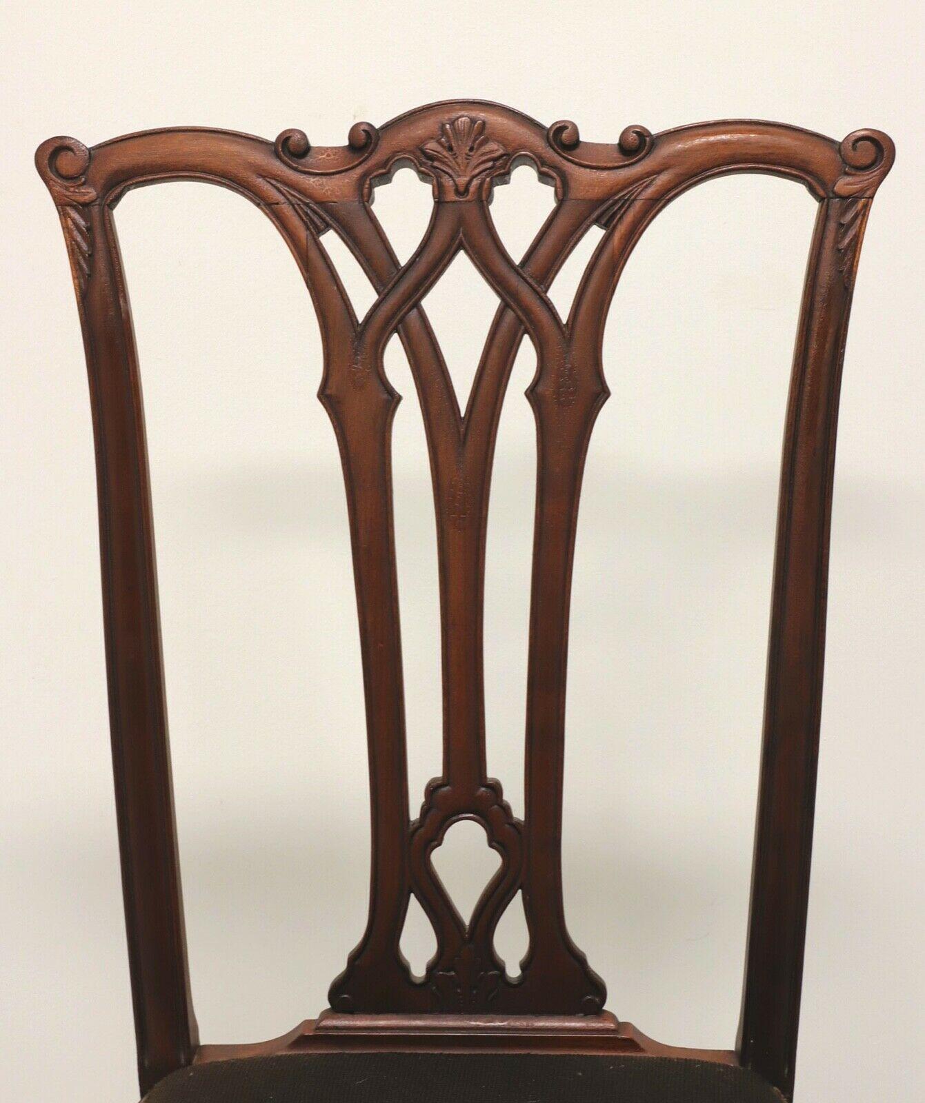 Antique 19th Century Chippendale Dining Side Chairs - Set of 6 For Sale 2