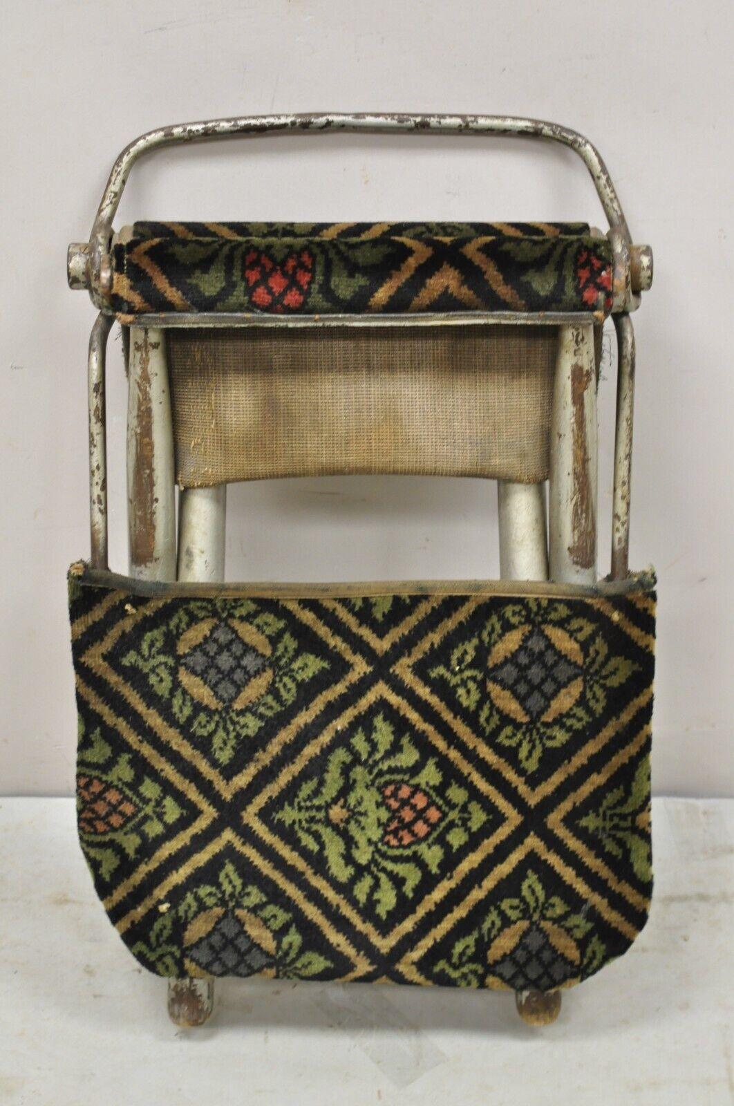 Antiguo Sillón de Campamento de Oficiales Plegable del Periodo de la Guerra Civil del Siglo XIX Silla de Campaña en venta 5
