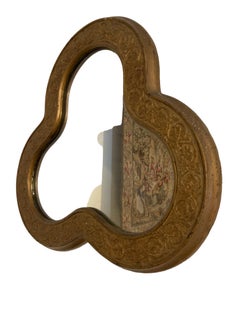 Antique 19th Century clover shaped mirror.