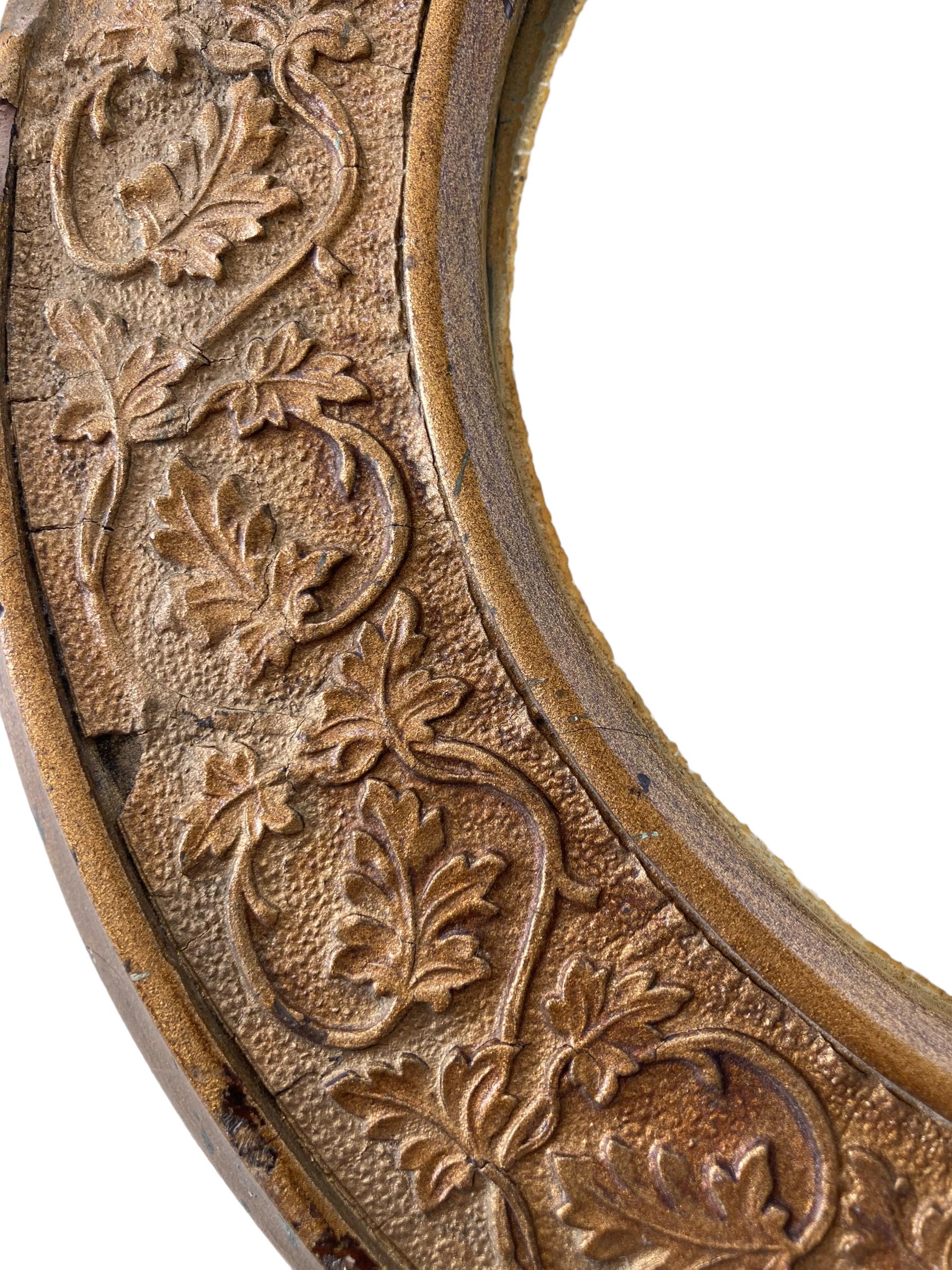 British Antique 19th Century clover shaped mirror. For Sale