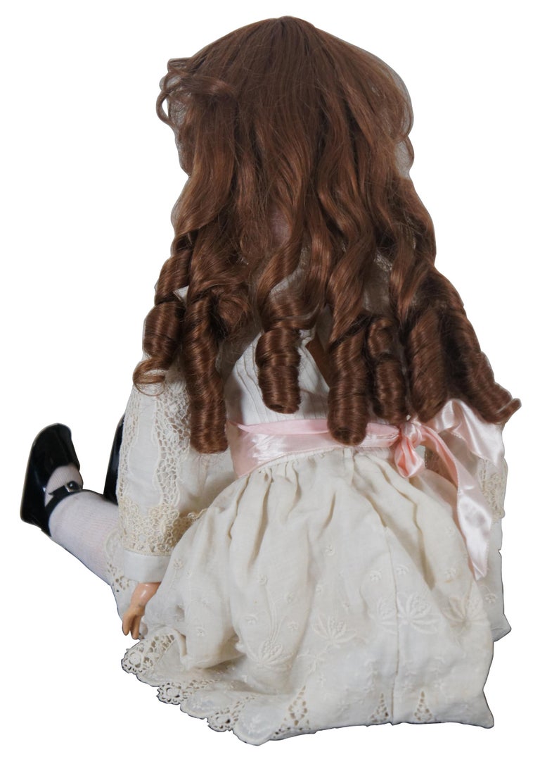 Victorian Antique 19th Century CM Bergmann Simon & Halbig Bisque Composite Girl Doll For Sale