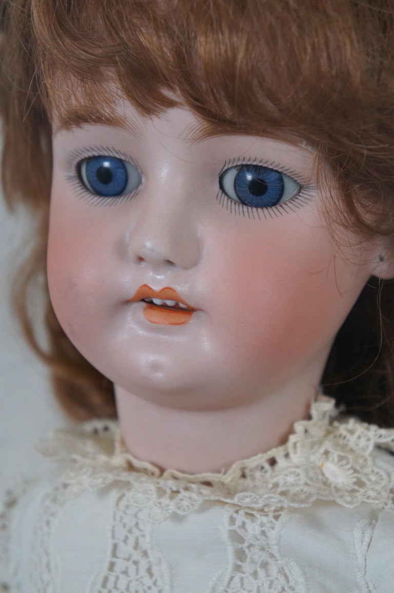 Antique 19th Century CM Bergmann Simon & Halbig Bisque Composite Girl Doll In Good Condition For Sale In Dayton, OH