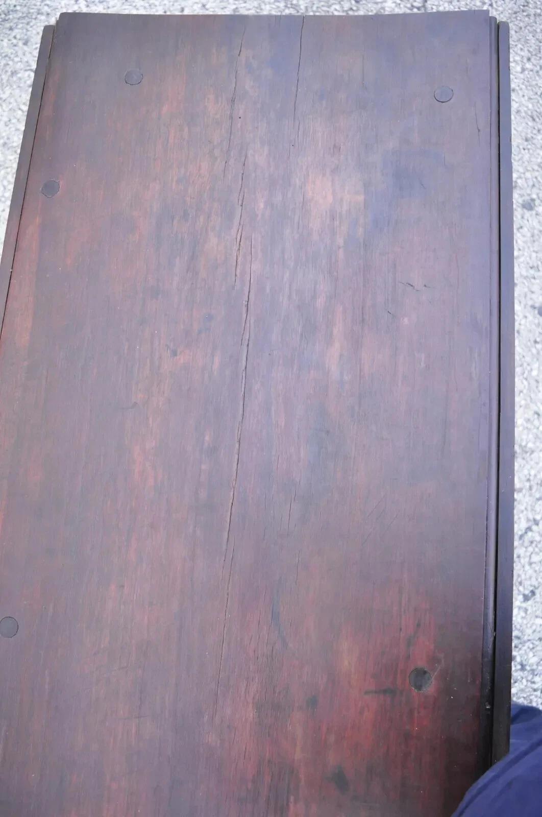 Ancienne table de salle à manger à abattant et tiroir en noyer Coloni du 19e siècle en vente 4