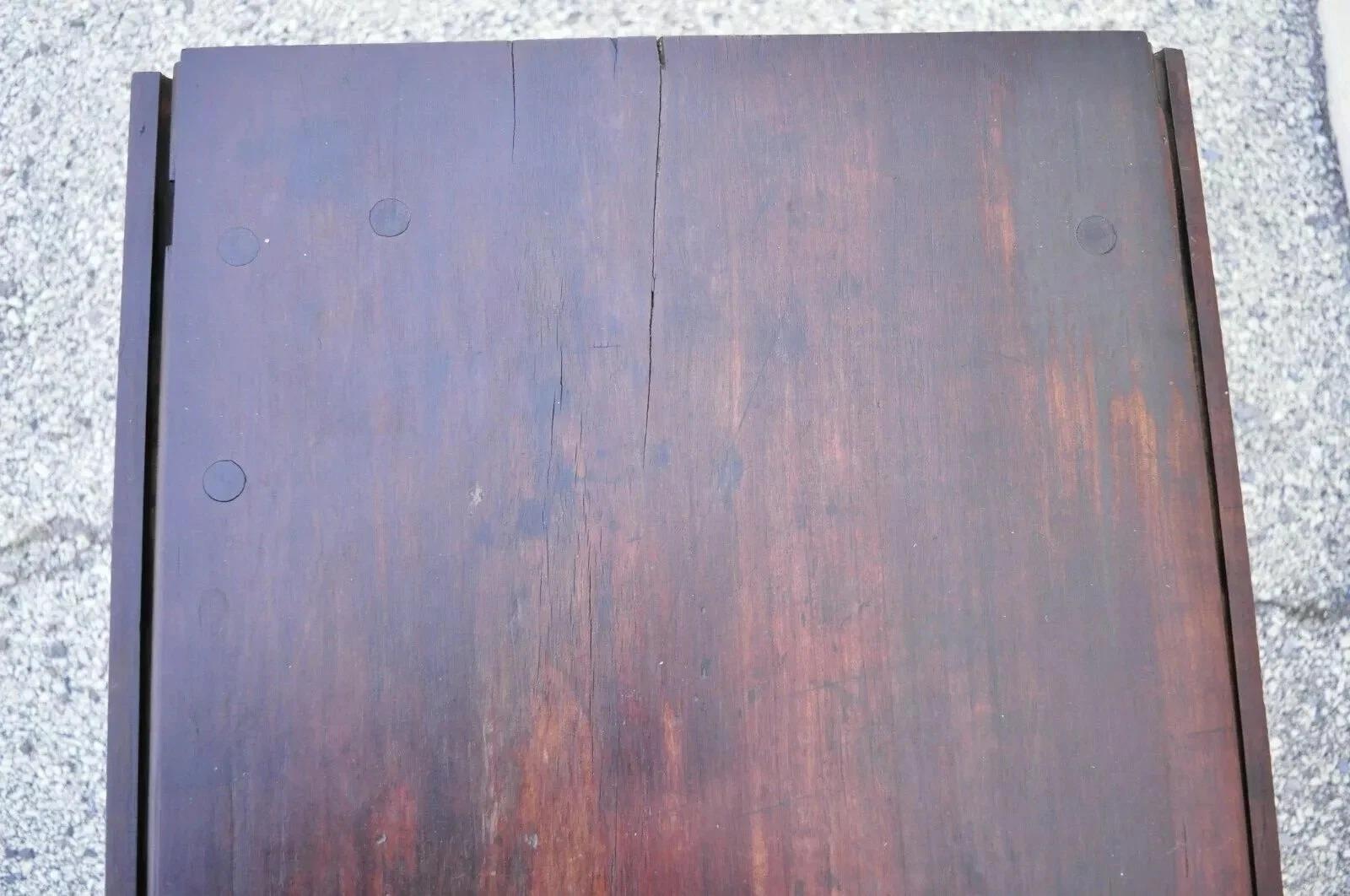 Ancienne table de salle à manger à abattant et tiroir en noyer Coloni du 19e siècle Bon état - En vente à Philadelphia, PA