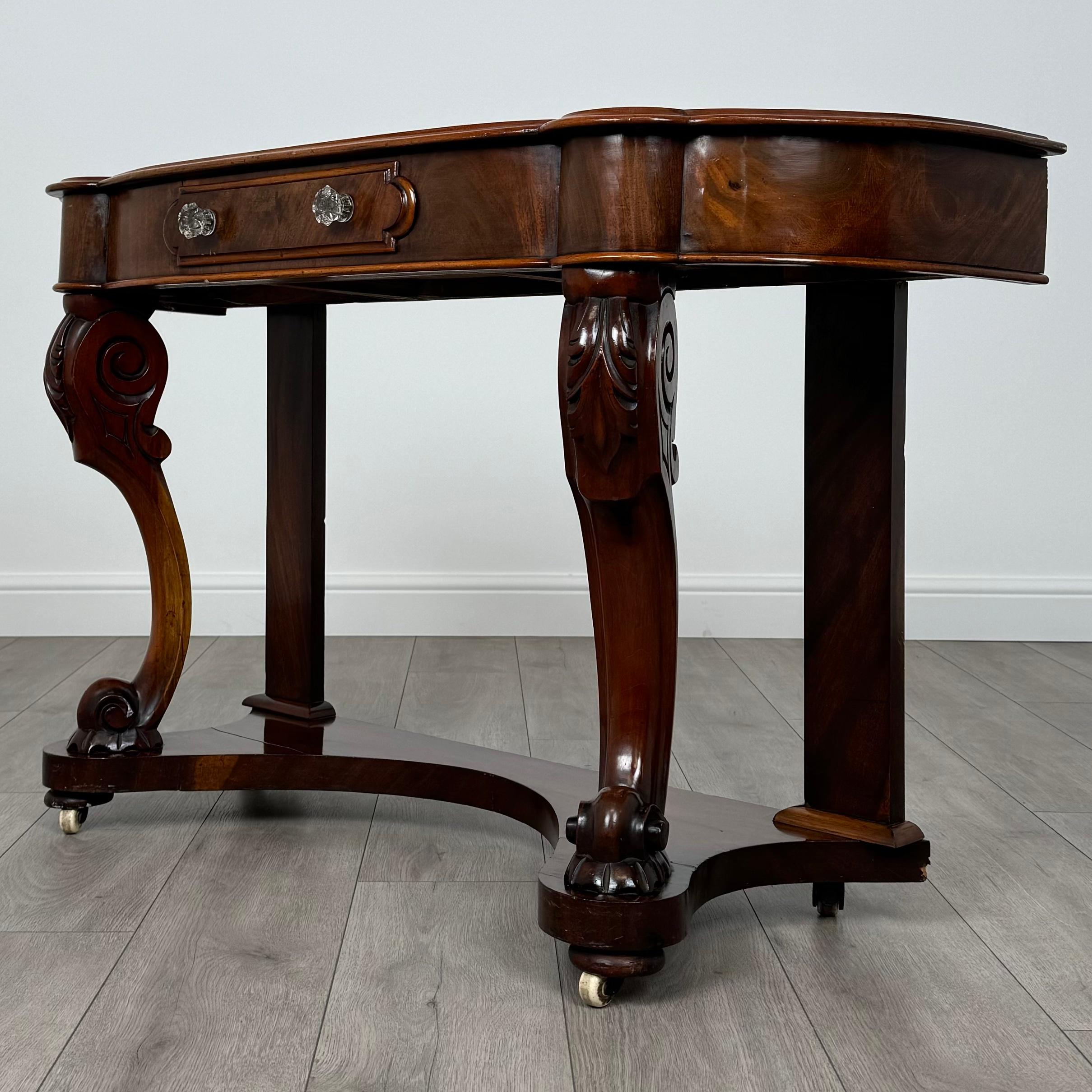 British Antique 19th Century Console Table In Mahogany ( REF AF-3582 ) For Sale