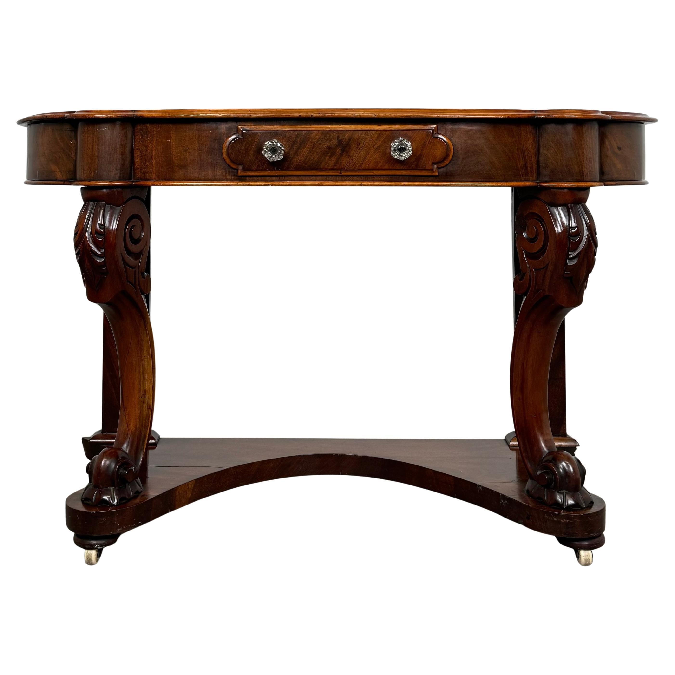 Antique 19th Century Console Table In Mahogany ( REF AF-3582 )
