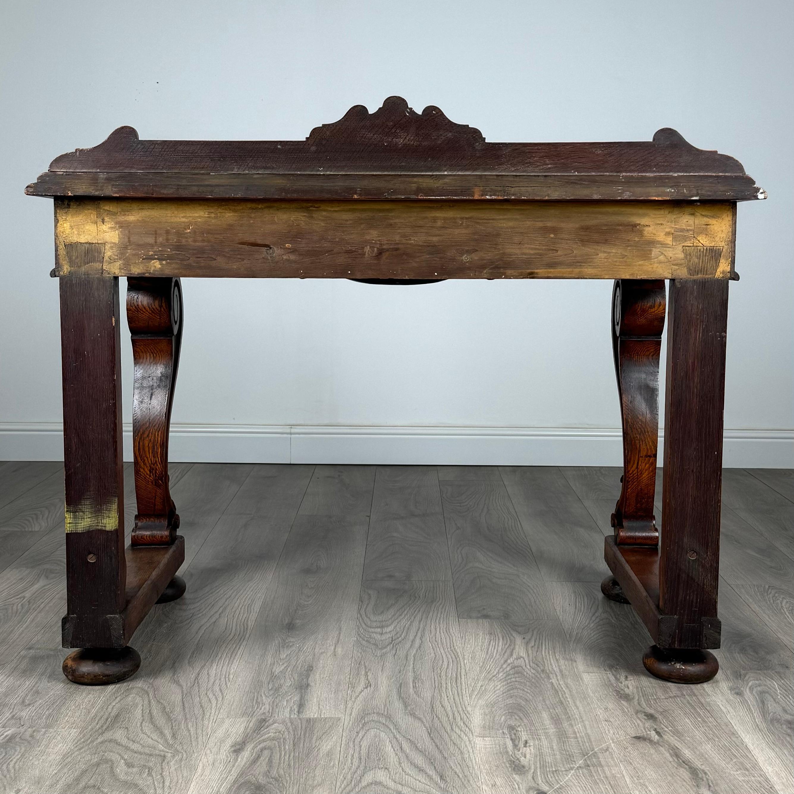 Chêne Table console/table d'appoint ancienne du 19ème siècle en chêne ( REF AF-3223 ) en vente
