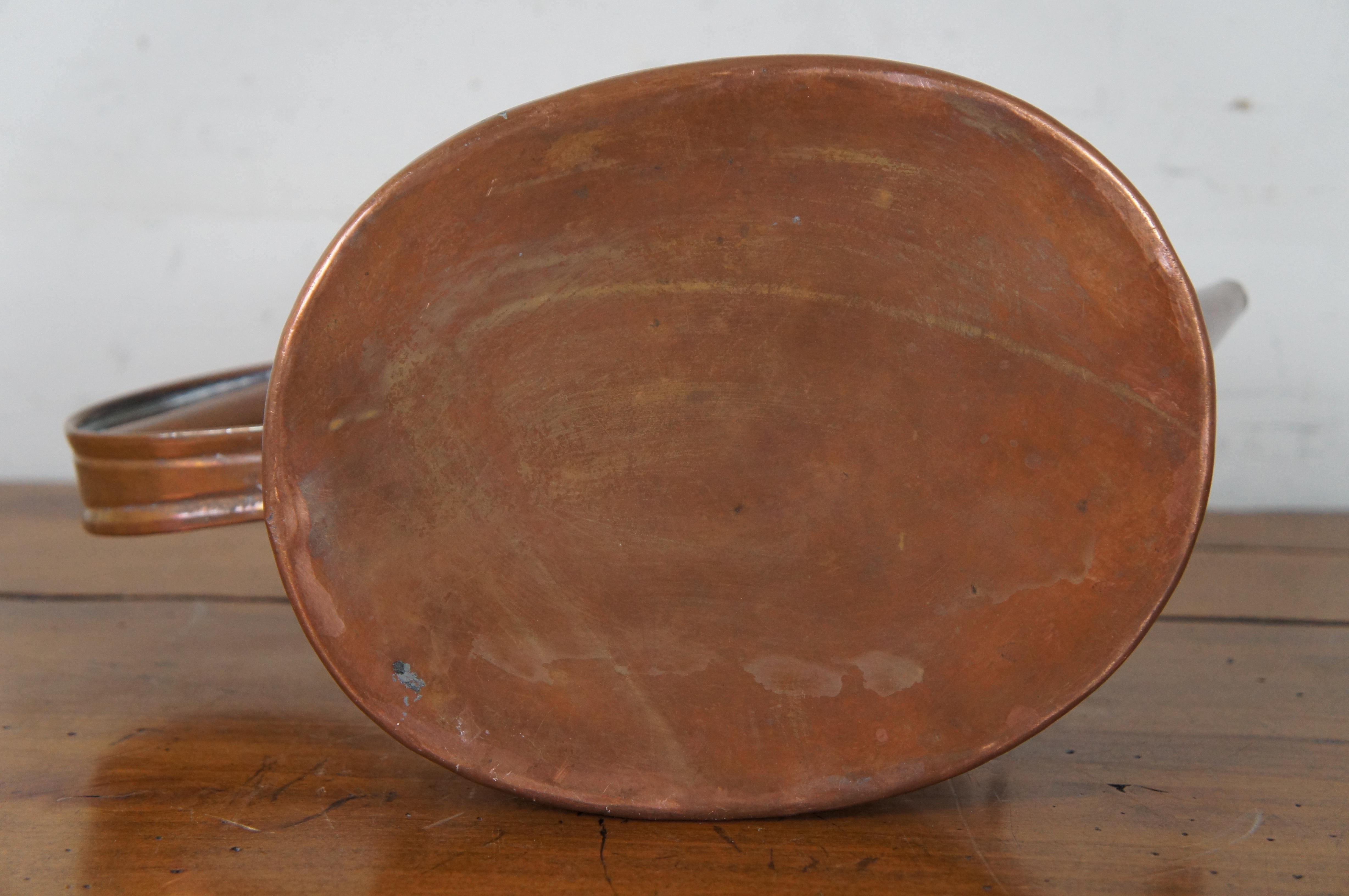 Antiquité 19ème siècle, Bouilloire en cuivre Théière Pot à eau Feu de camp Farmhouse en vente 2