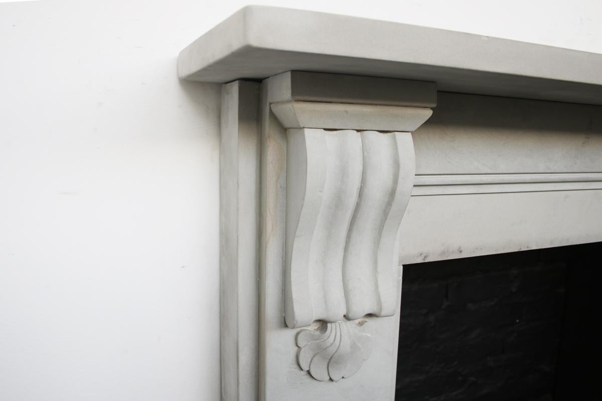 Antique 19th Century Corbelled Stone Fireplace Surround In Good Condition In Manchester, GB