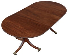 Antique 19th Century ‘D’ End Twin Pedestal Dining Table – Fine Quality