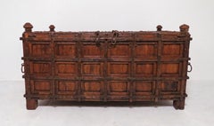Antique 19th Century Damchiya Anglo-Indian Dowry Chest