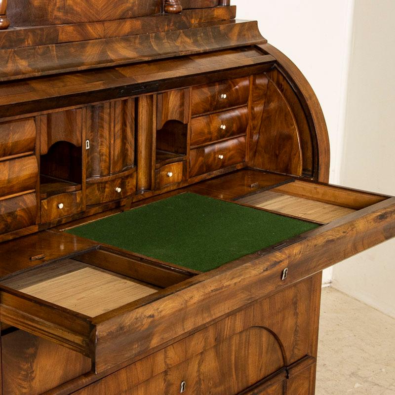 Antique 19th Century Danish Biedermeier Mahogany Secretary Desk For Sale 5