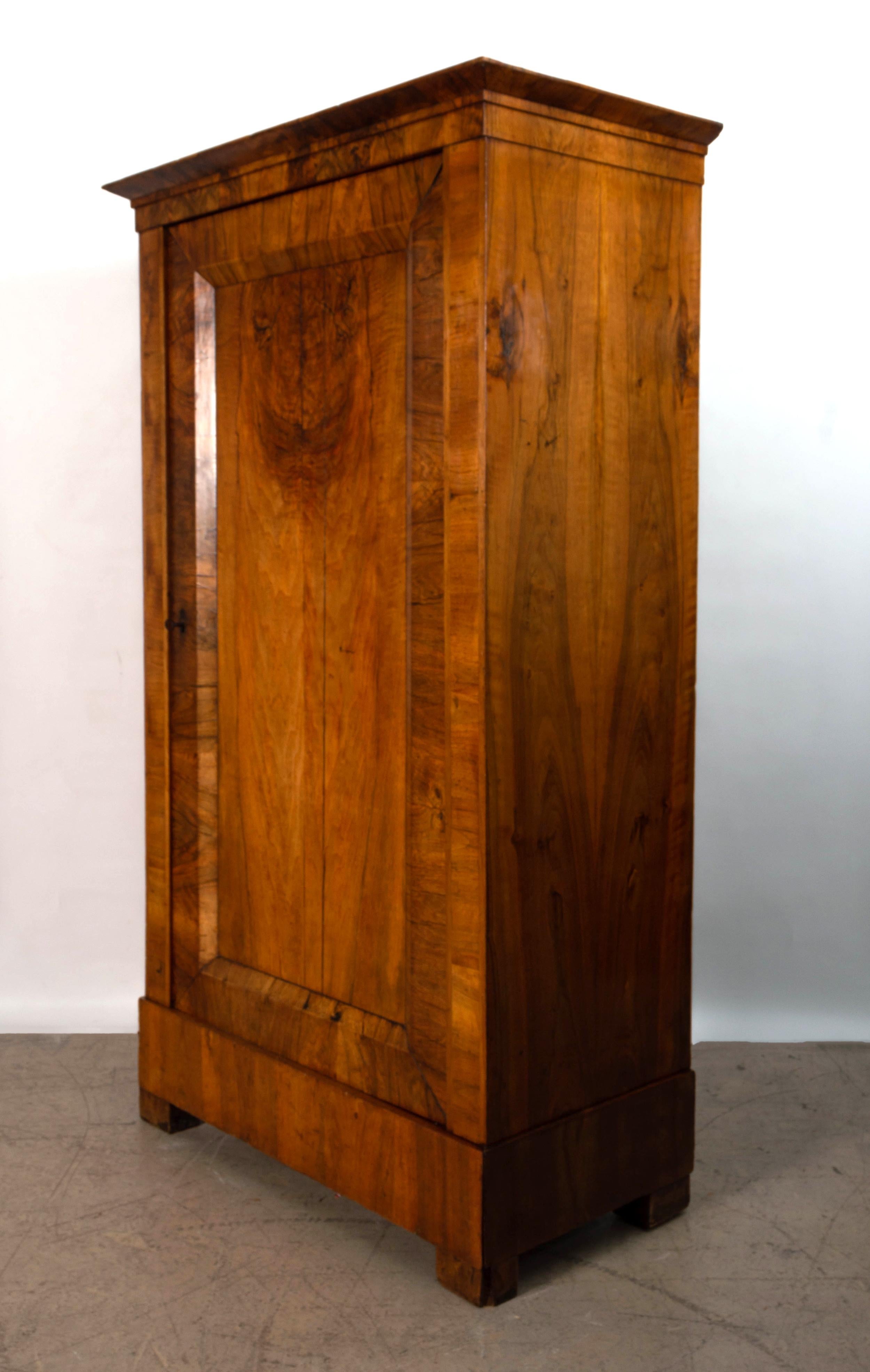 Antique 19th Century Danish Figured Walnut Cabinet Cupboard C.1860 For Sale 7