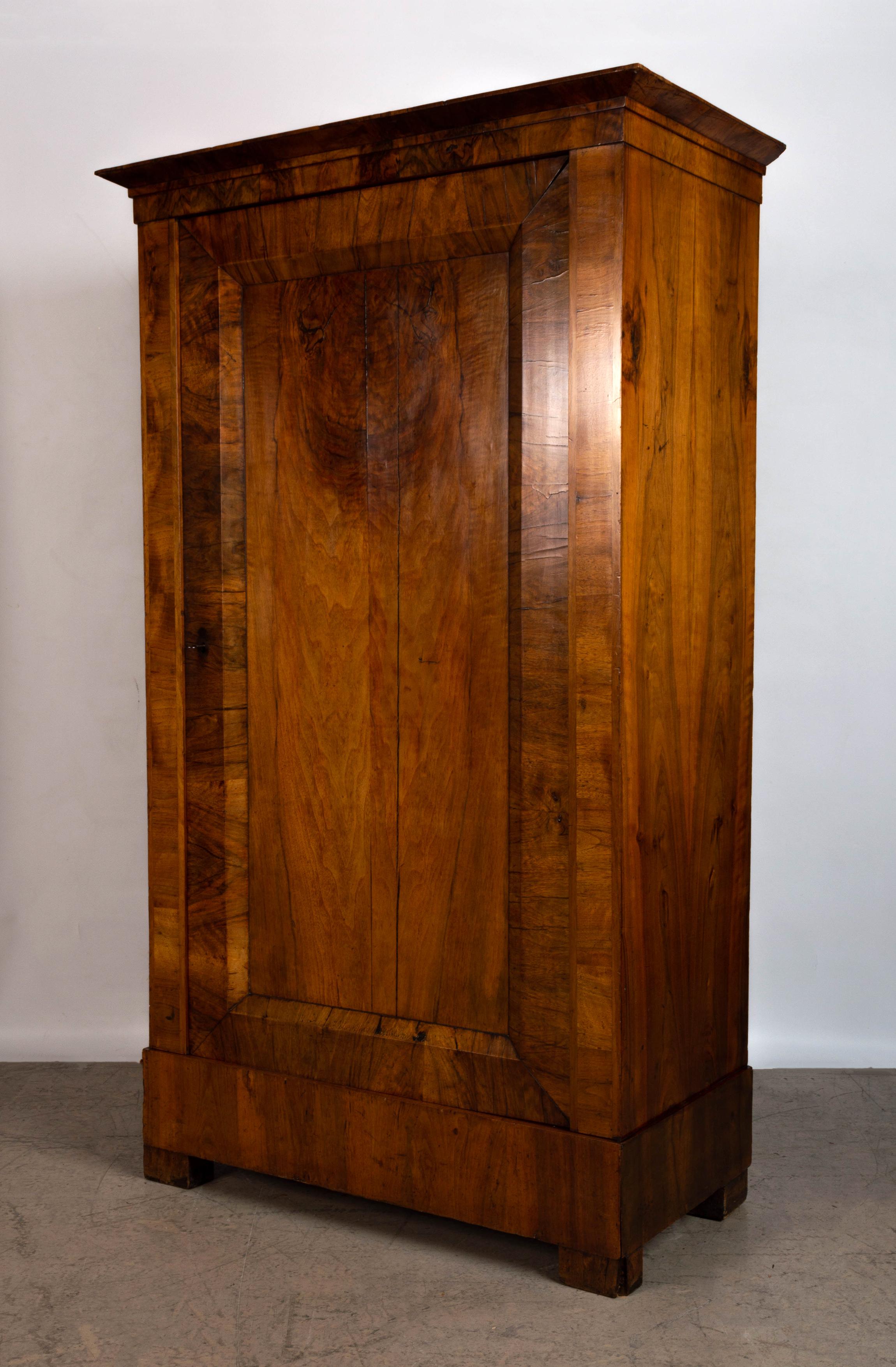 Antique 19th Century Danish Figured Walnut Cabinet Cupboard C.1860 For Sale 2