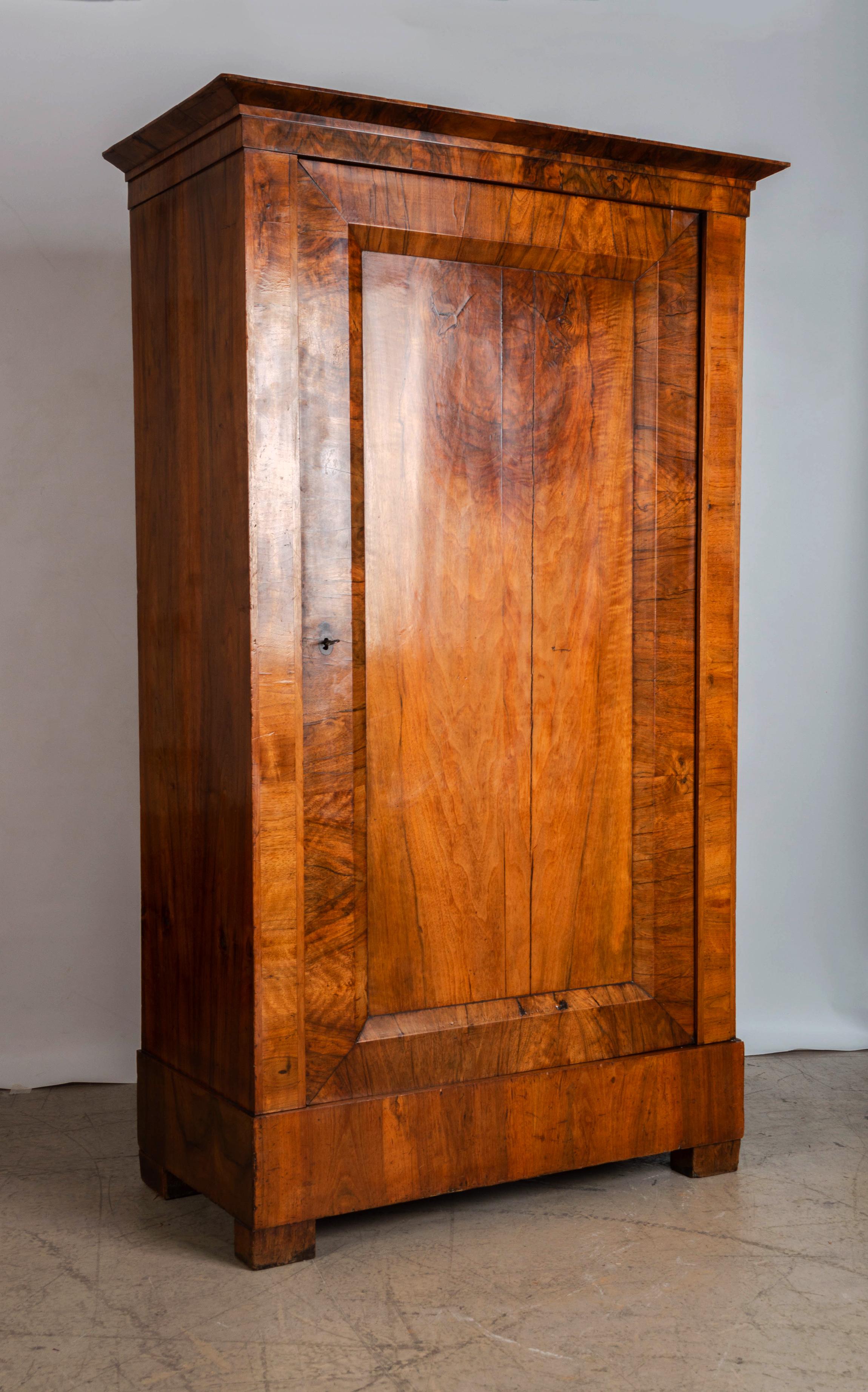 Antique 19th Century Danish Figured Walnut Cabinet Cupboard C.1860 For Sale 3
