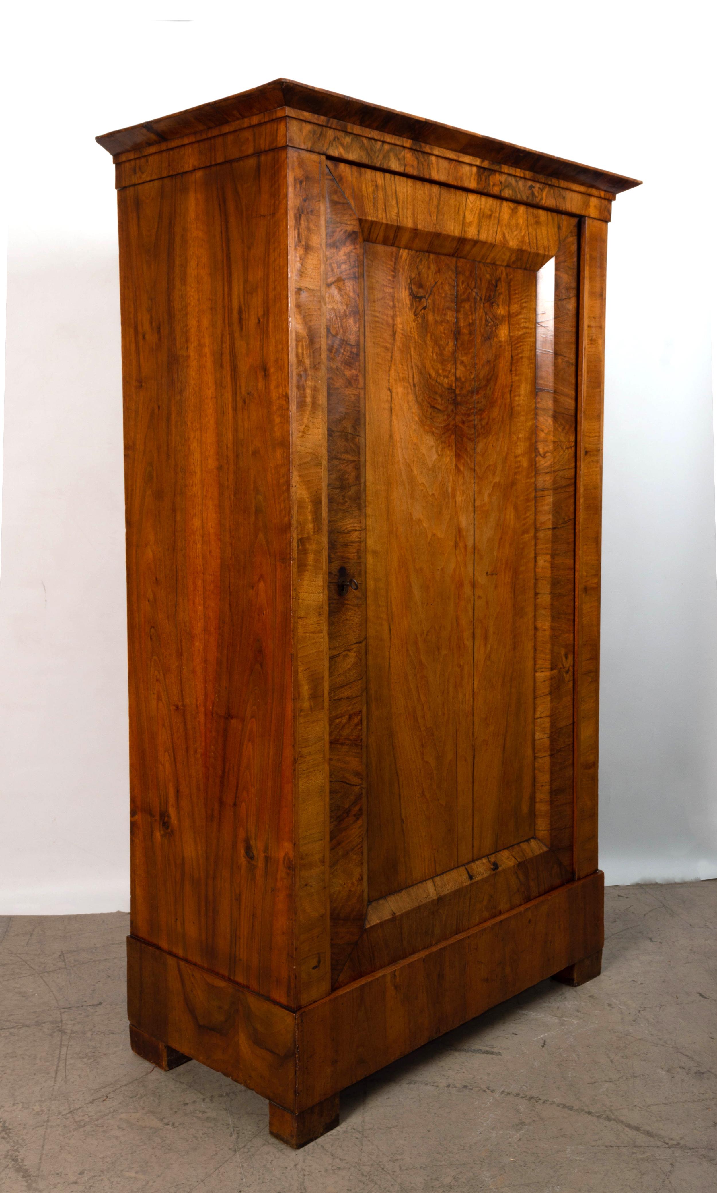 Armoire de rangement danoise ancienne du 19ème siècle en noyer figuré C.1860 en vente 3