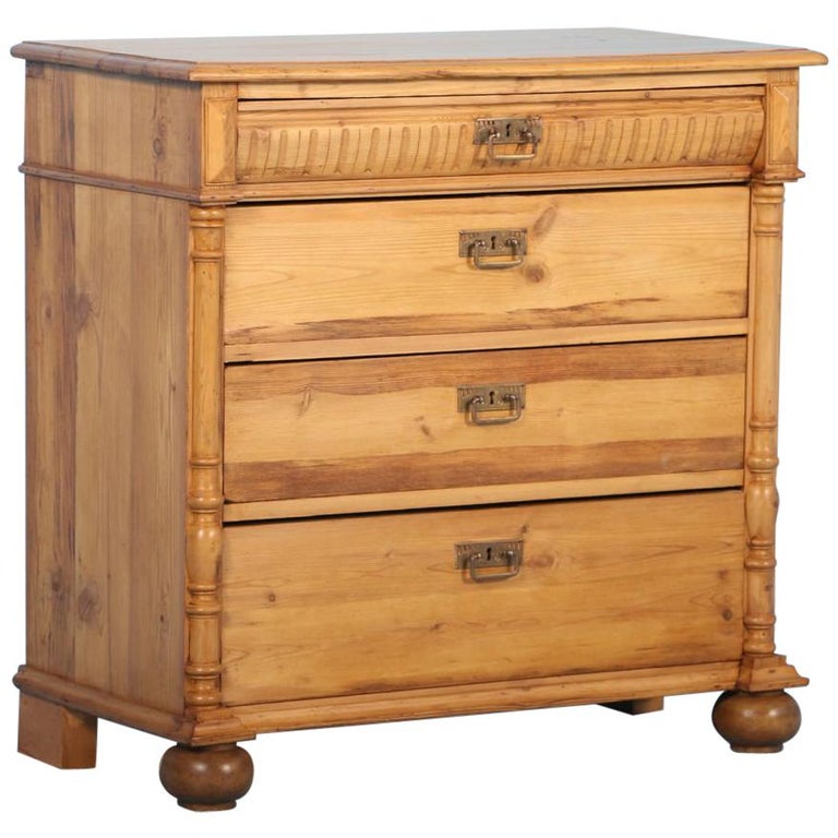 Antique 19th Century Danish Pine Chest Of Drawers For Sale At 1stdibs