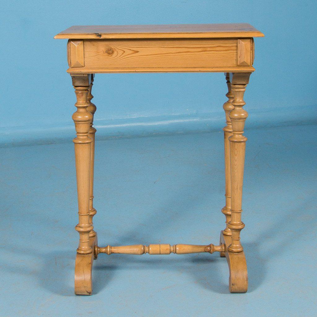 Antique 19th Century Danish Pine Side Table 1