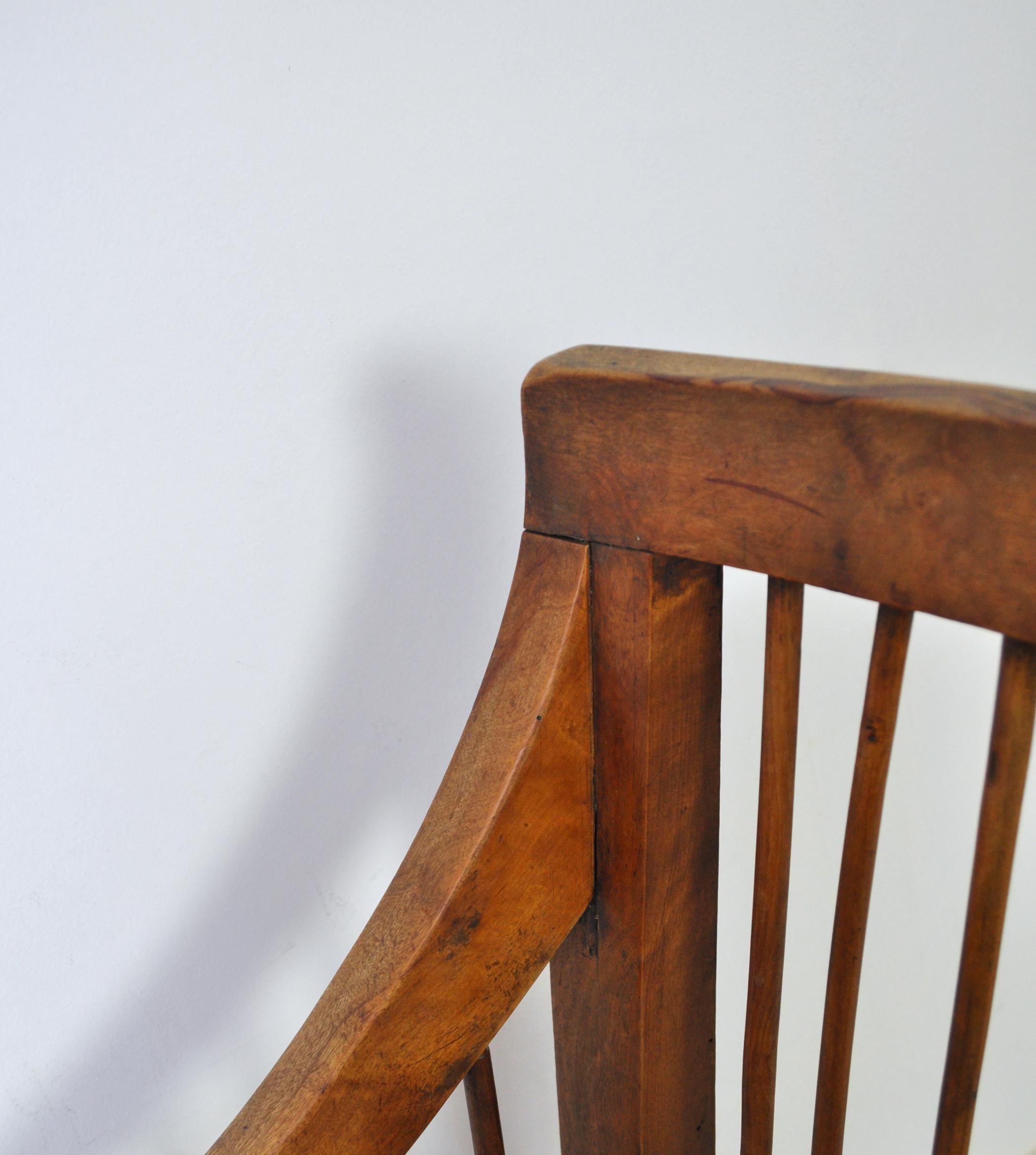 Antique 19th Century Danish Walnut Bergère Chair For Sale 14