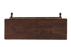 Antique 19th century dark brown chestnut Spanish Coffee Table with two drawers