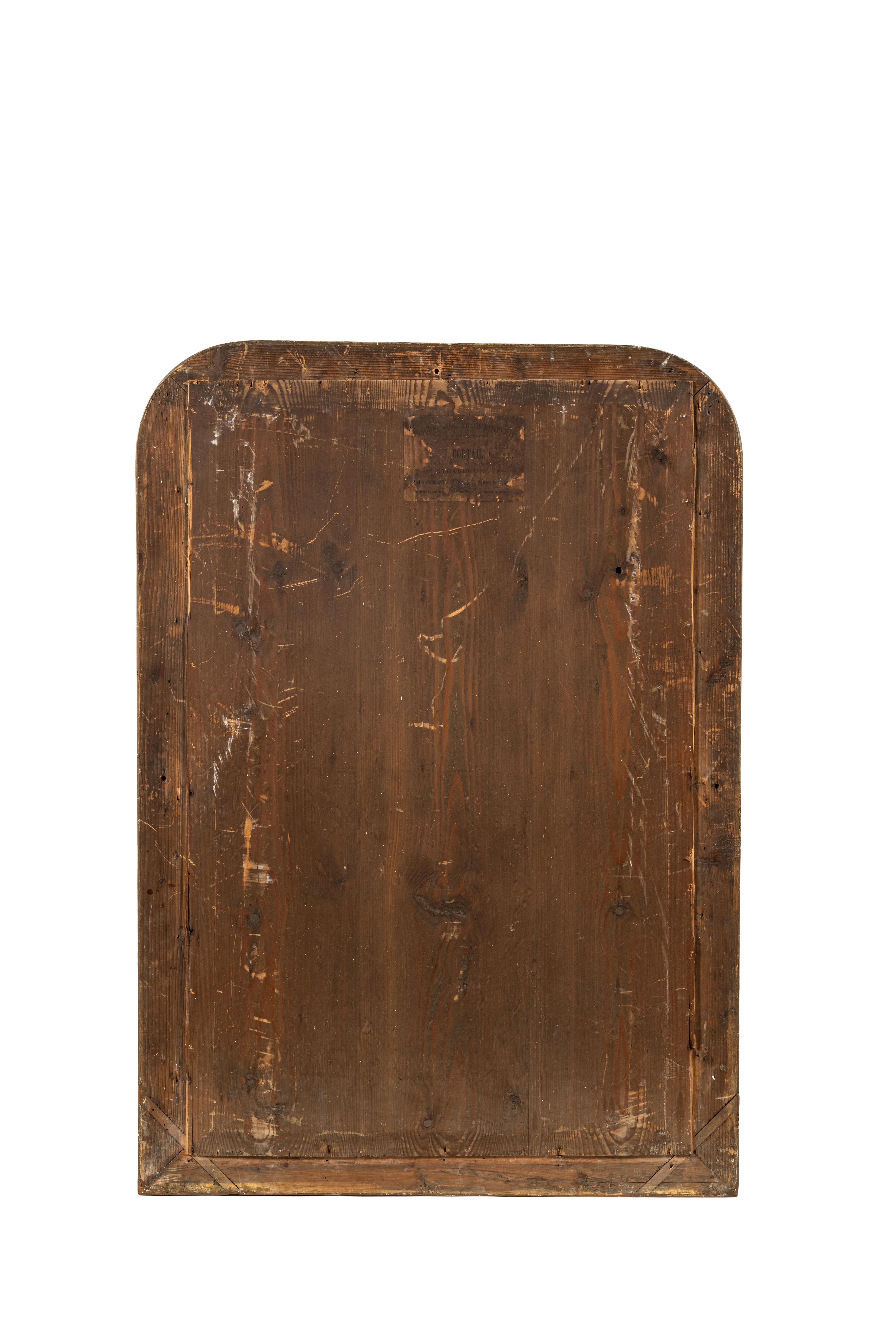 XIXe siècle Miroir Louis Philippe français daté du 19ème siècle, doré à la feuille d'or en vente