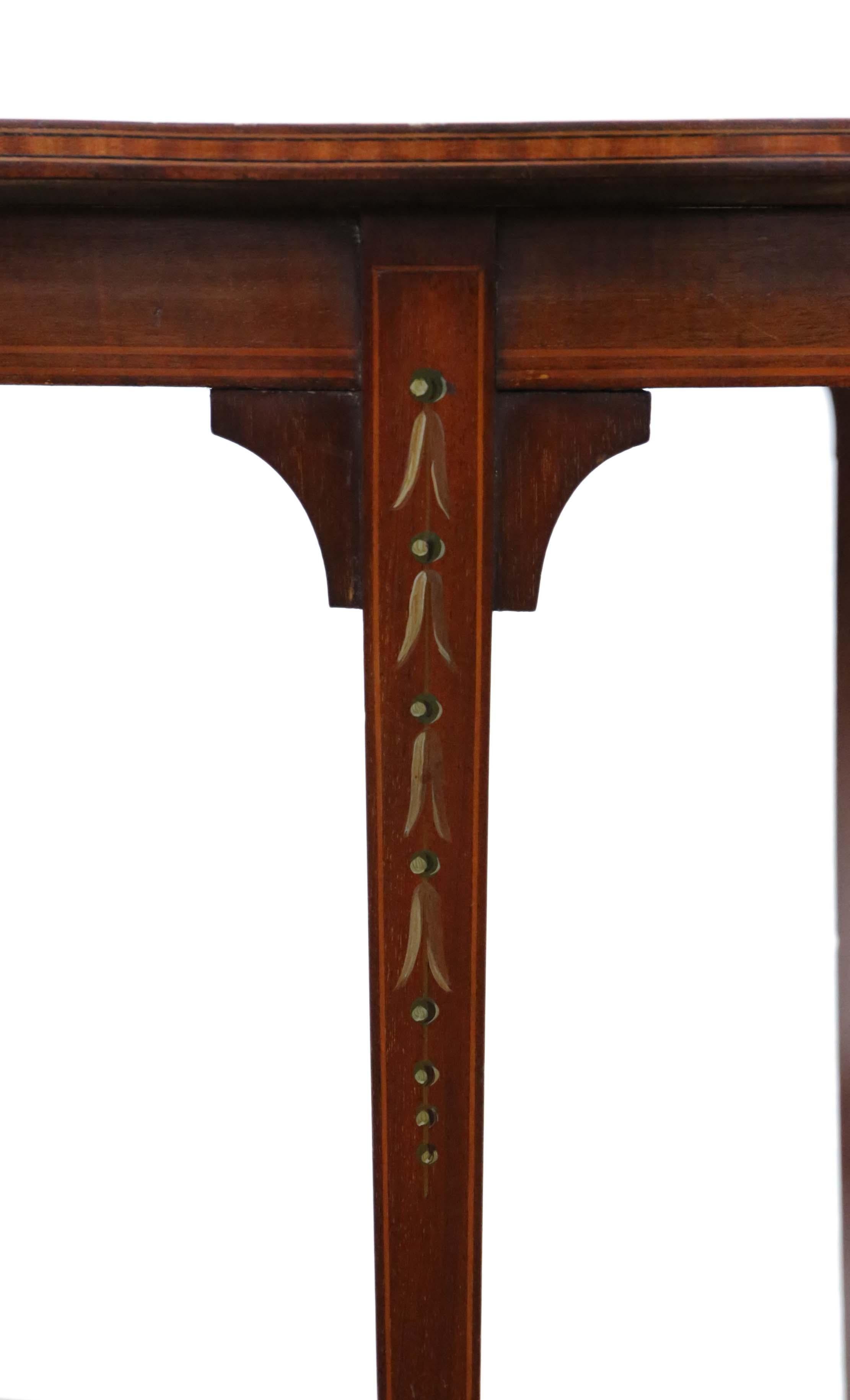 Late 19th Century Antique 19th Century Decorated Satinwood and Mahogany Table Occasional For Sale