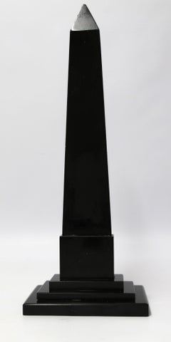 Antique 19th Century Derbyshire Pietra Dura Obelisk Thermometer Made from Slate