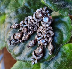 Antique 19th Century Diamond Chandelier Earrings. (Iberian, Georgian).