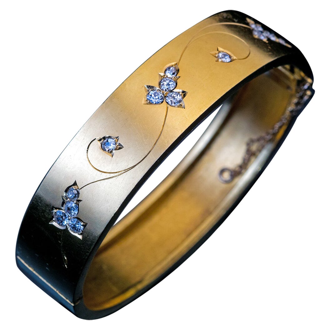 Bracciale antico in oro con diamanti del XIX secolo