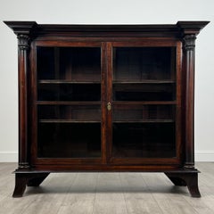 Vitrine ancienne du 19ème siècle en bois de rose (REF AF-3616)