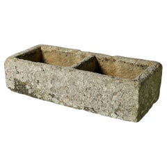 Antiguo fregadero doble de piedra del siglo XIX