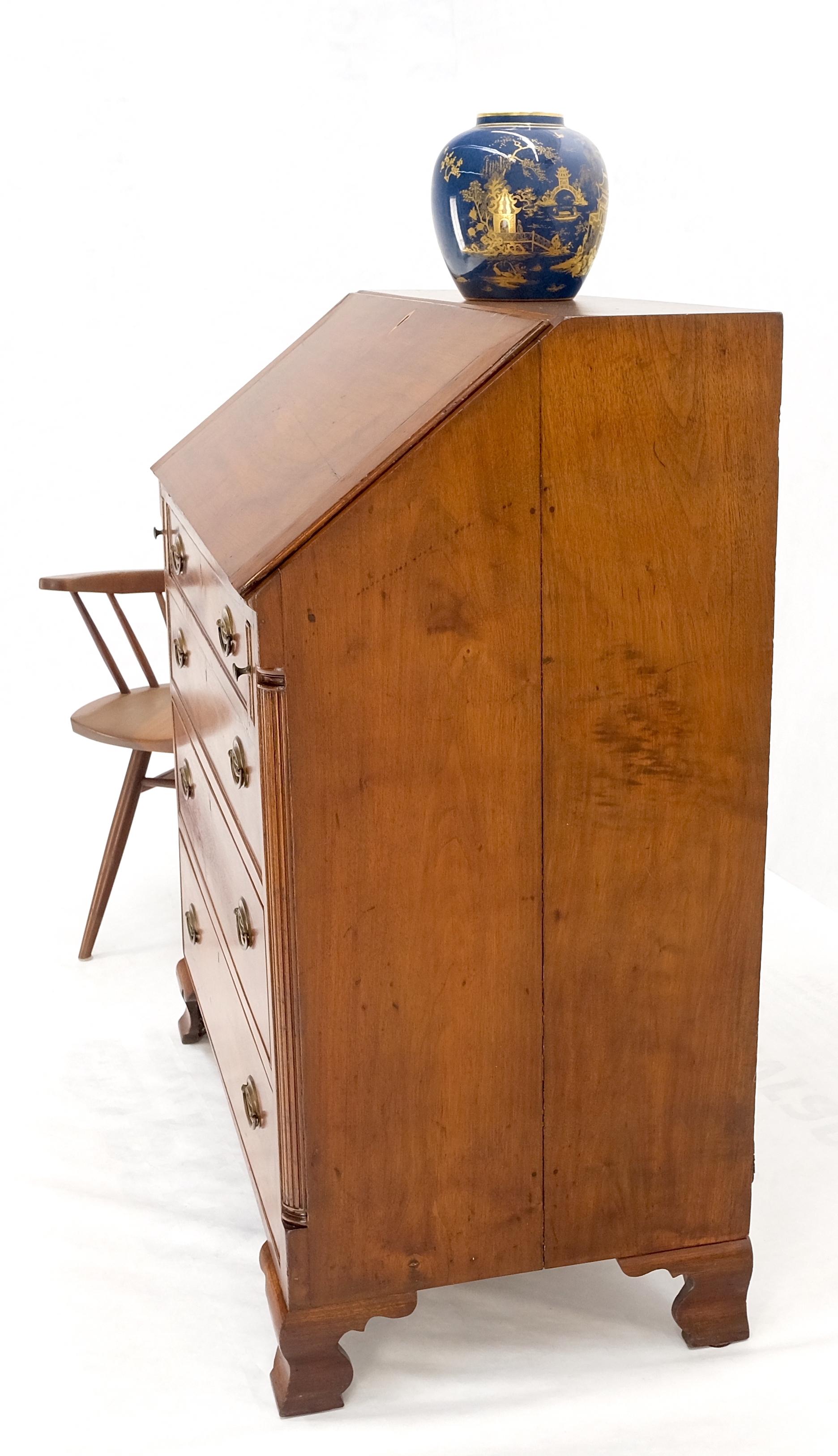 Antique 19th Century Dovetail Joints Secretary Drop Front Desk w Drawers Dresser For Sale 6