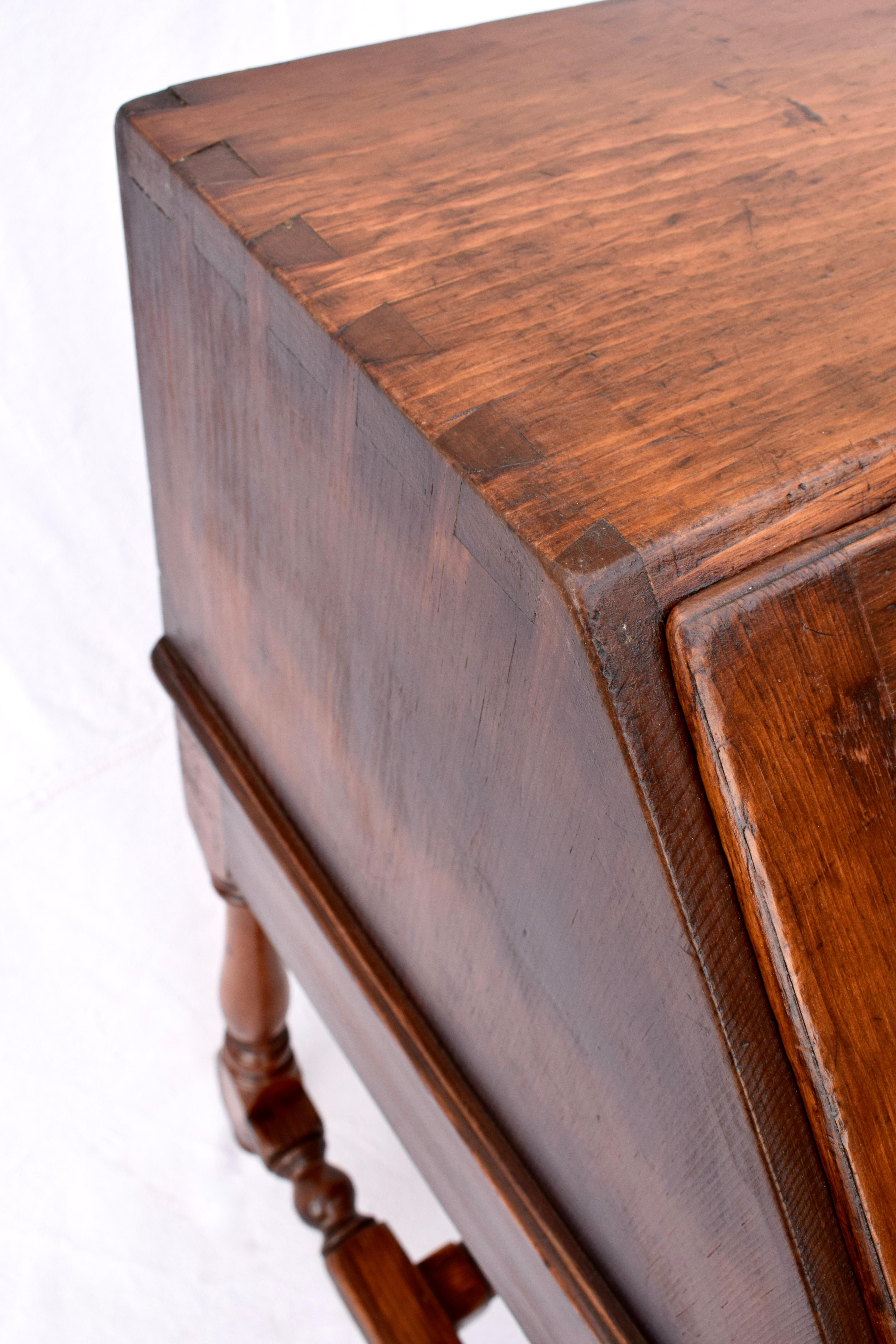 Antique 19th Century Dovetail Joints Secretary Drop Front Writing Desk 5