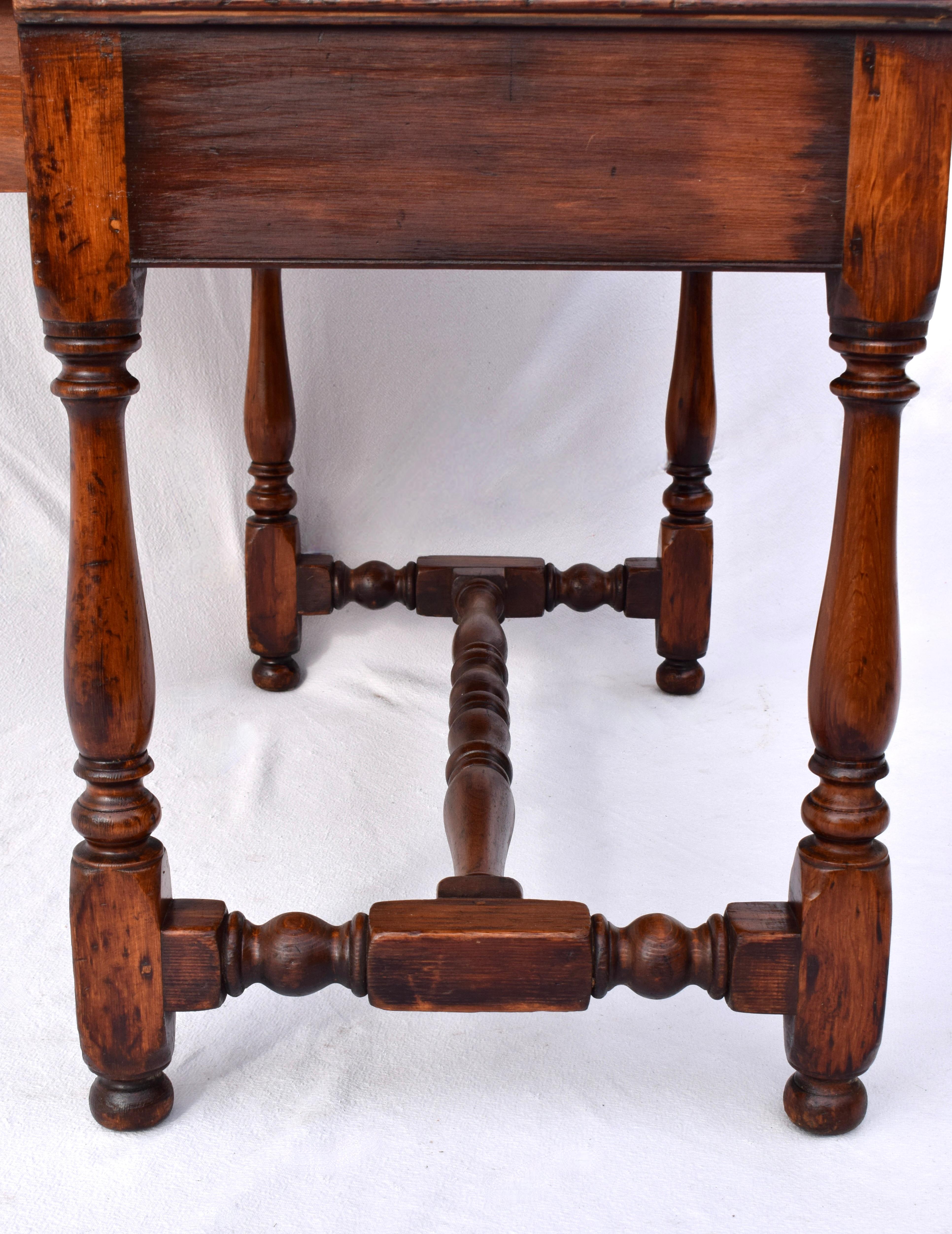 Antique 19th Century Dovetail Joints Secretary Drop Front Writing Desk 8