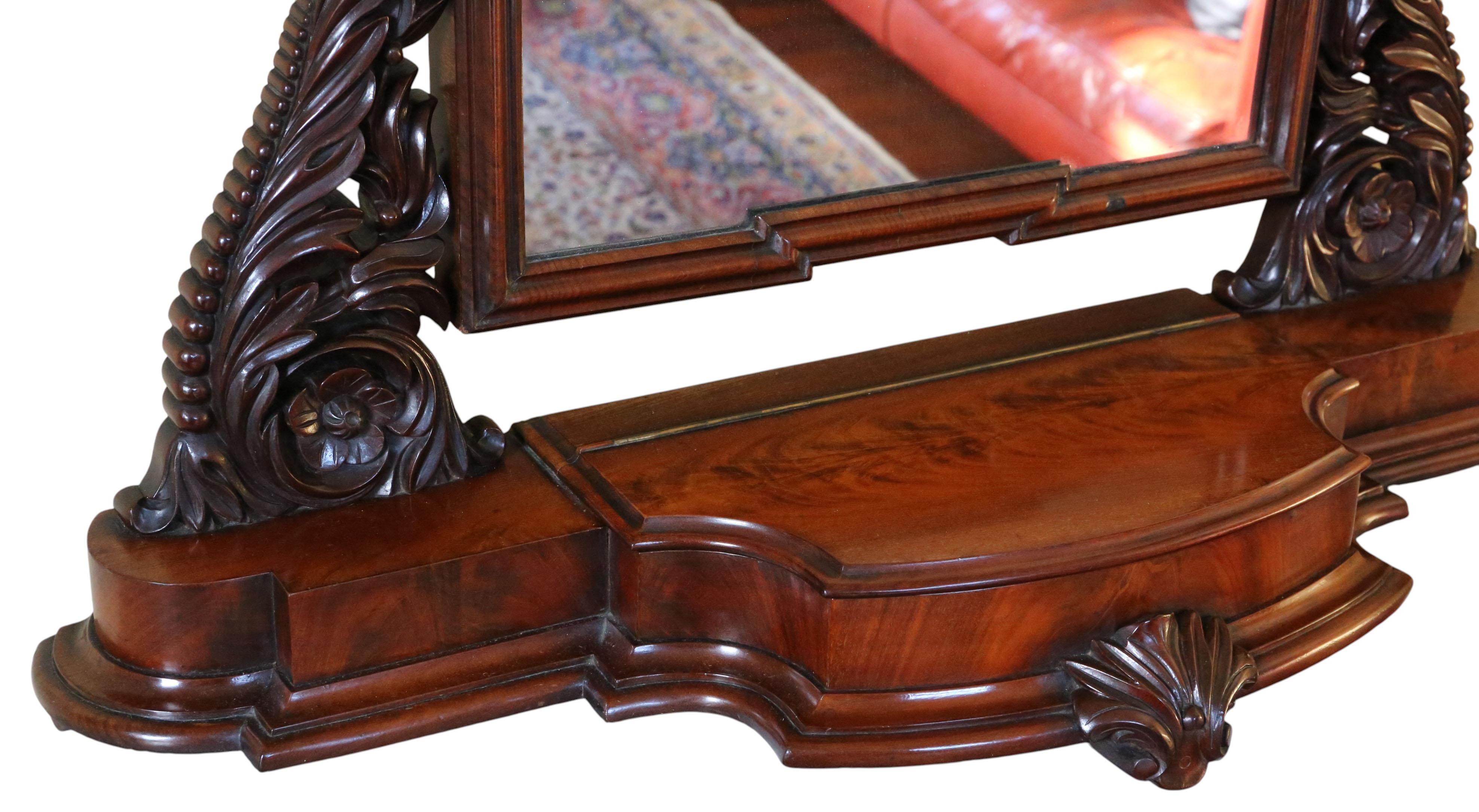 Britannique Antique 19th Century Dressing Table Swing Mirror – Fine Quality en vente