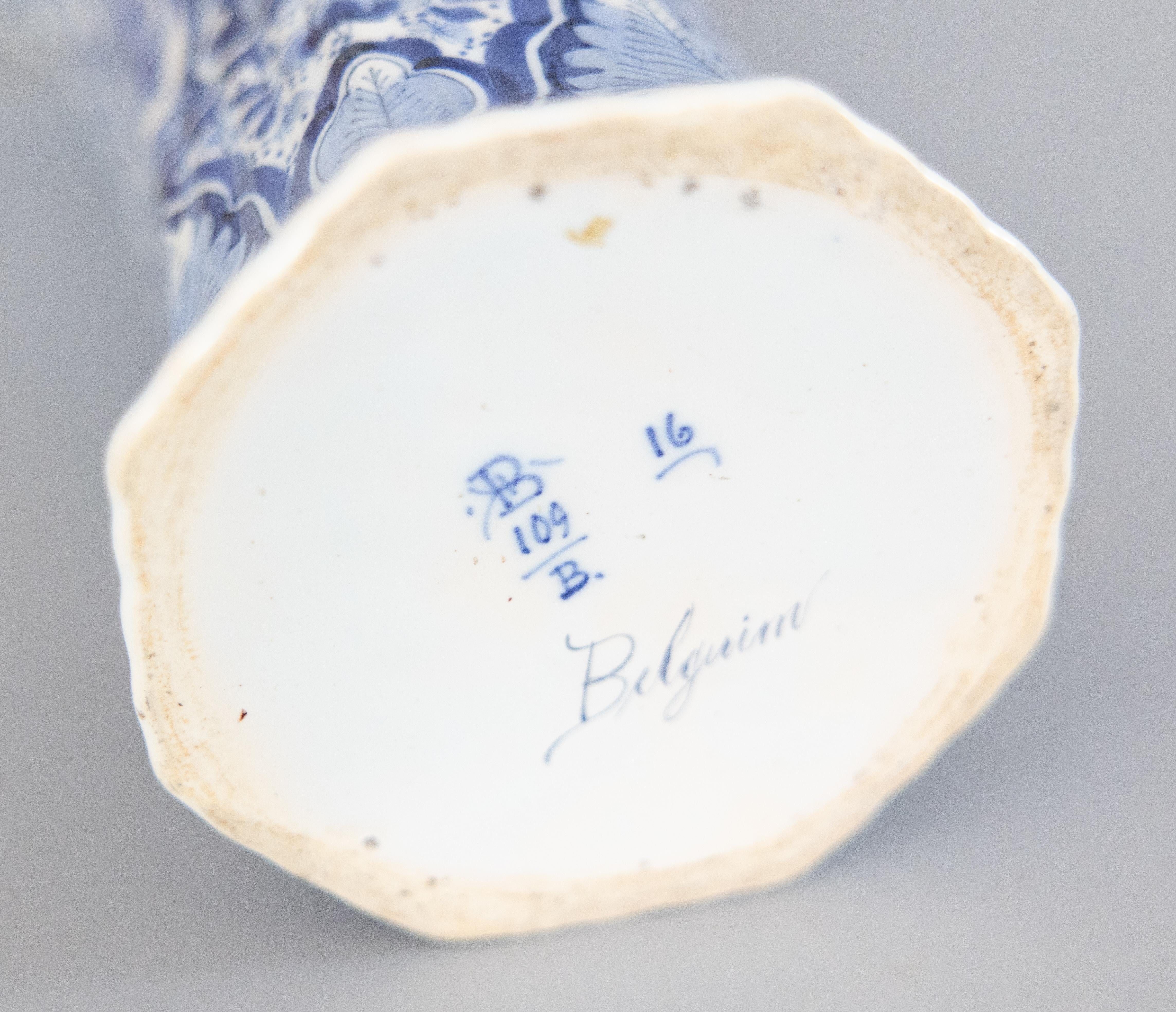 Antico vaso floreale di Delft olandese del XIX secolo in vendita 1