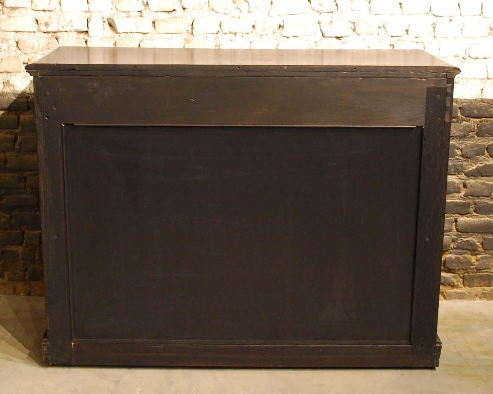 Miroir Trumeau ou enfilade ancien Empire néerlandais du 19ème siècle en chêne et feuilles d'or en vente